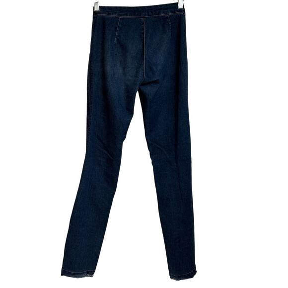 Free People Pull On Vent Jean Zipper Side Boho Tween Hippie Frayed Hem size 24 - Picture 5 of 5